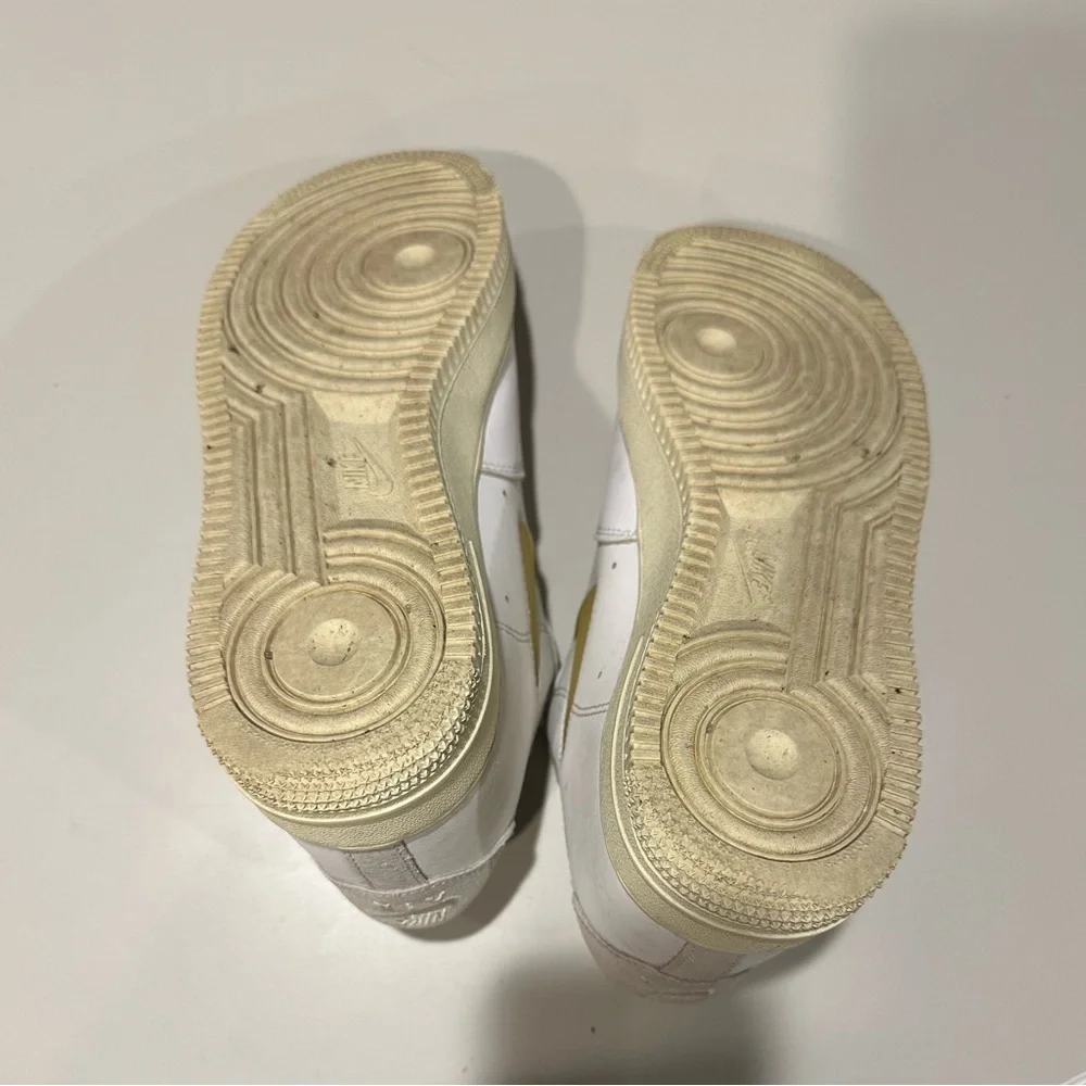 Nike Air Force 1 White and Vanilla Sneakers Size 7.5